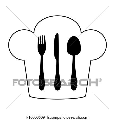450x470 Clip Art Of Cutlery And Chef Hat K16606509
