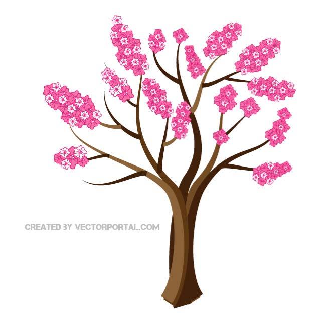 Cartoon Cherry Blossom Tree Clipart | Free download on ClipArtMag