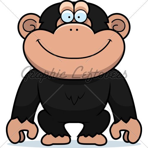 500x500 Chimpanzee Clipart Cartoon