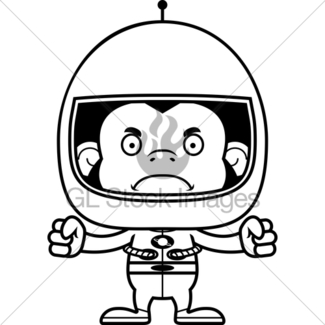 325x325 Cartoon Angry Soldier Chimpanzee Gl Stock Images