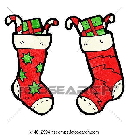 449x470 Clipart Of Cartoon Christmas Stockings K14812994
