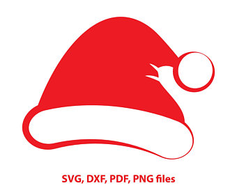 340x270 Santa Hat Svg Clipart Christmas Santa Claus Hat Clip Art Santa