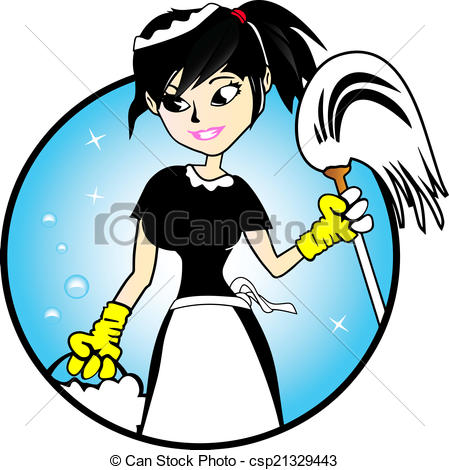 449x470 Cute Cleaning Lady Clipart
