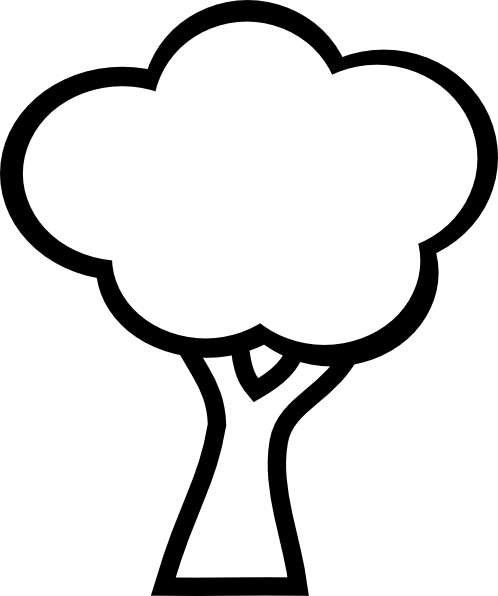 498x596 Cartoon Tree Black And White Clipart