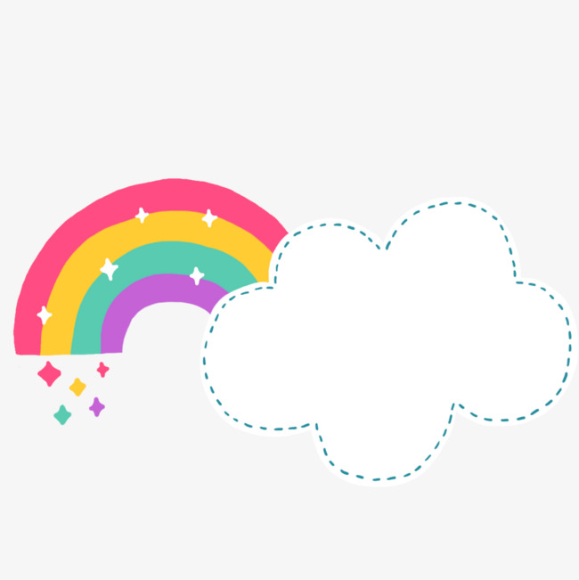 650x651 Cartoon Cute Clouds Rainbow, Cartoon Cute Clouds Rainbow Free