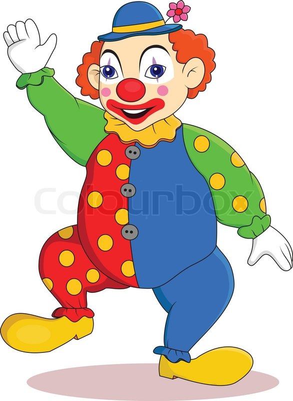 586x800 Funny Clown Cartoon Stock Vector Colourbox