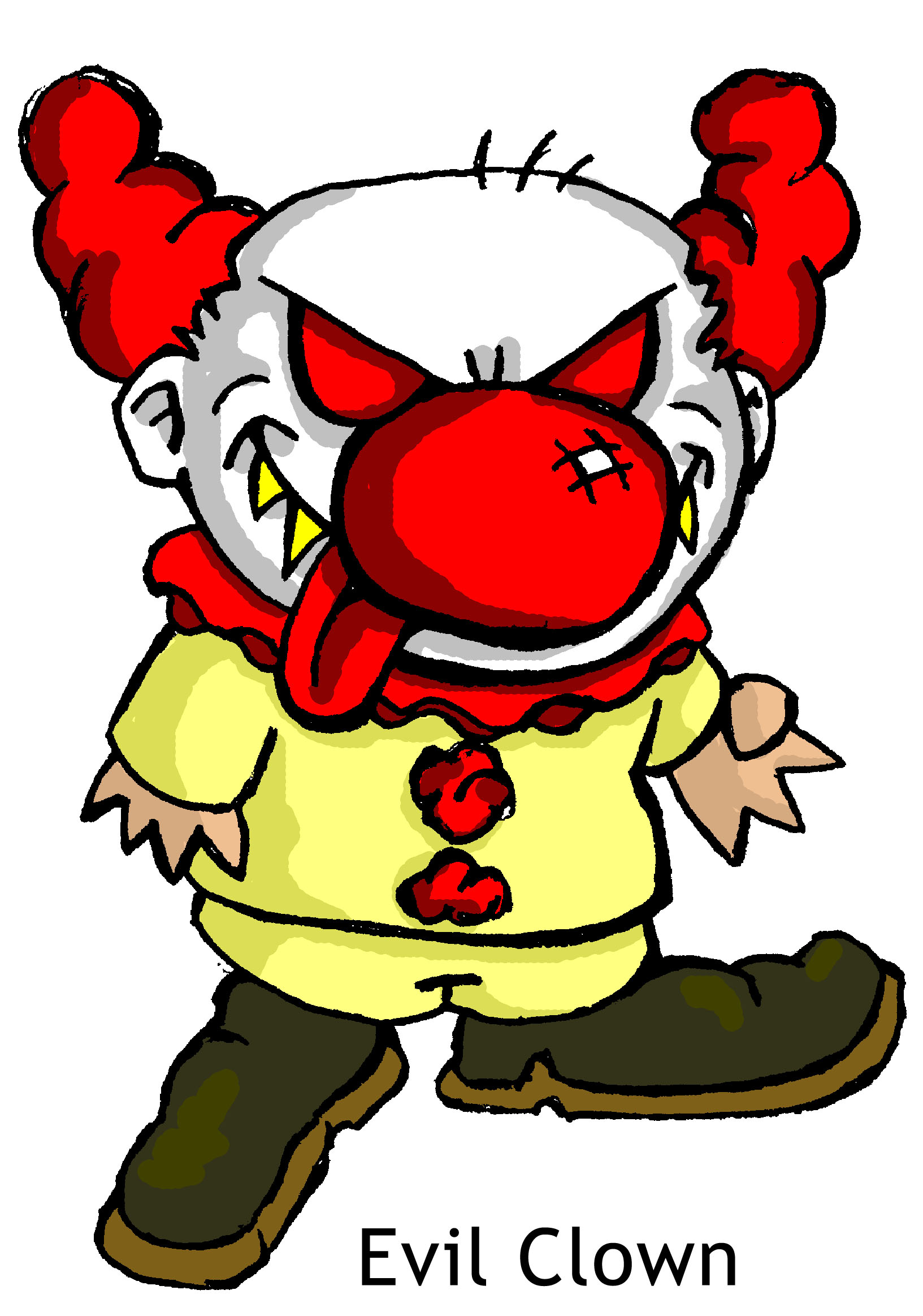 1633x2327 Scary Clown Cartoon