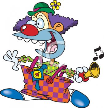338x350 Cartoon Clown Clipart