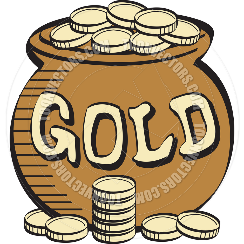 940x940 Cartoon Gold Coins Vector Illustration By Clip Art Guy Toon