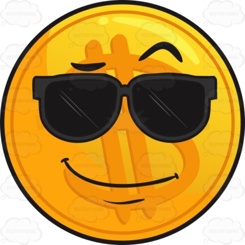 800x800 Cool Golden Coin Emoji