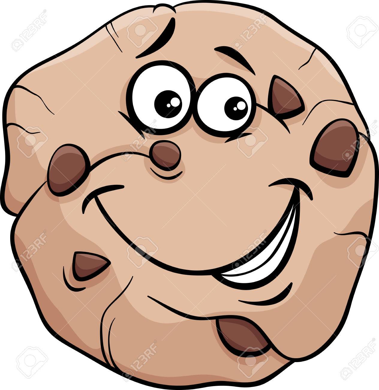 1264x1300 Cartoon Illustration Of Cookie With Chocolate Clip Art Royalty