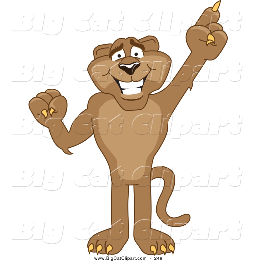 1024x1044 Big Cat Cartoon Vector Clipart Of A Brown Cougar Mascot Character