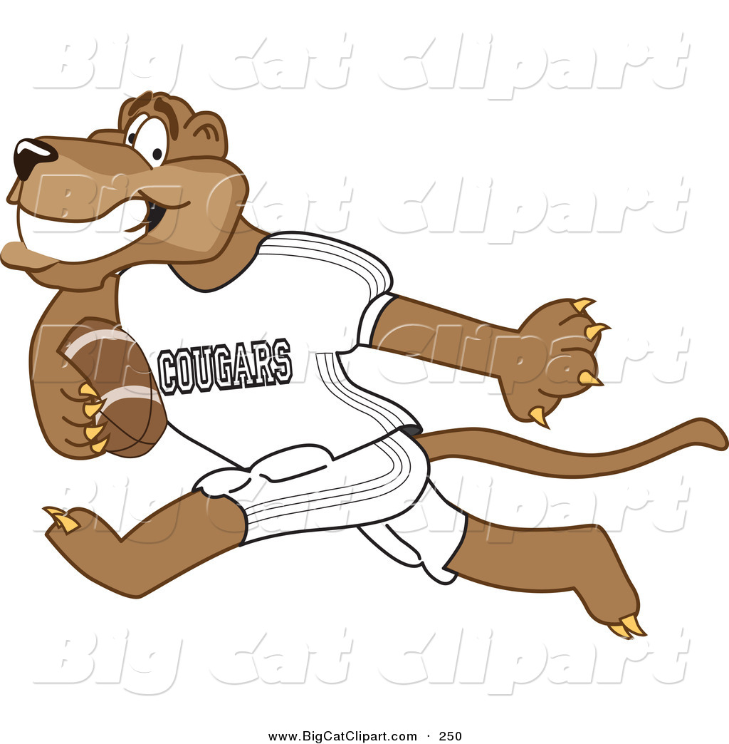 1024x1044 Big Cat Cartoon Vector Clipart Of A Grinning Cougar Mascot