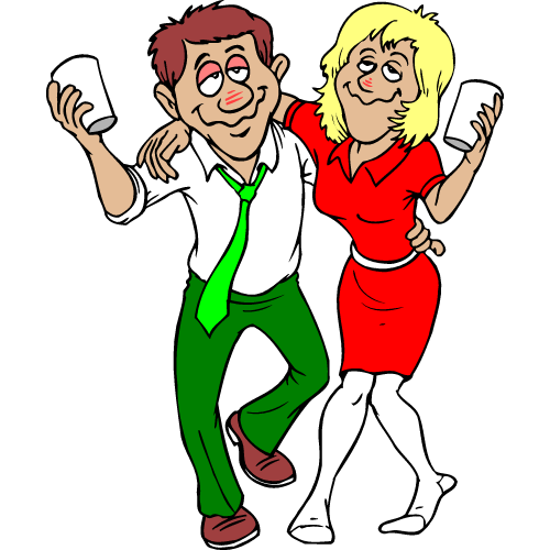 500x500 Couple Clipart Drunk