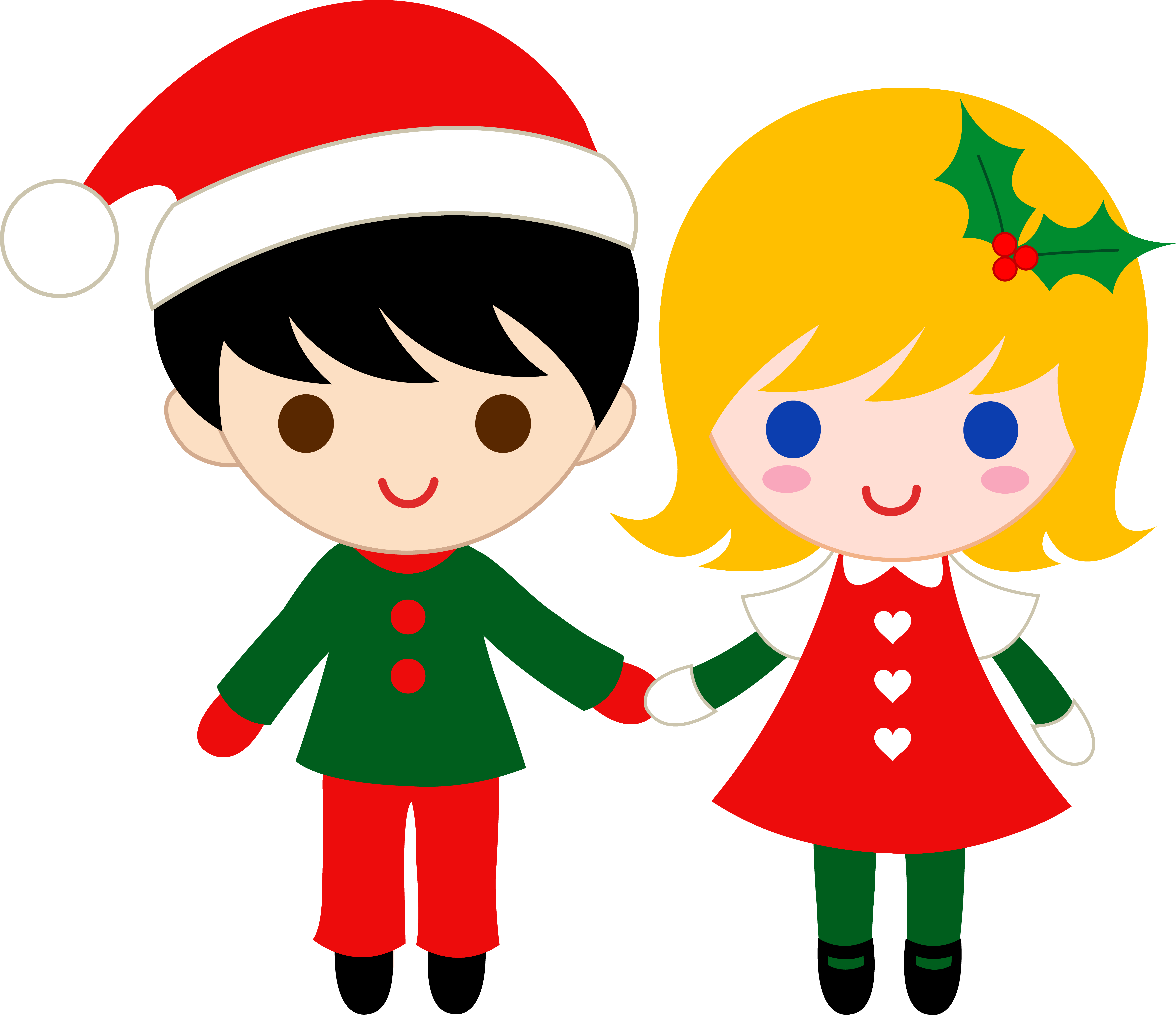 7105x6130 Couple Clipart Xmas