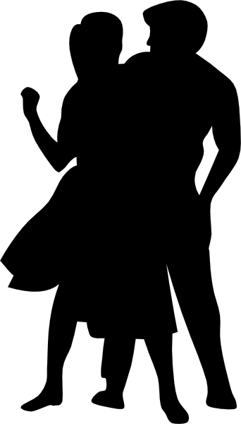 342x600 Dancing Couple Fifties Clip Art