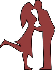 234x299 Kissing Couple Clip Art