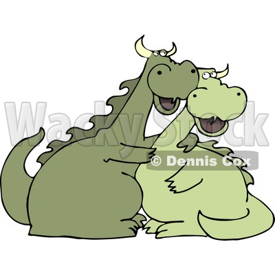 400x400 Dragon Couple Hugging Each Other Clipart Djart