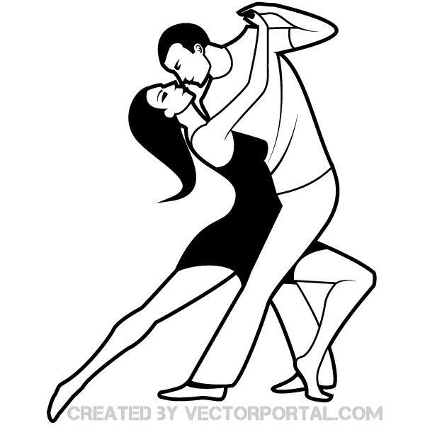 600x600 Cartoon Dancing Couple Clipart