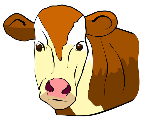 600x502 Cow Face Free Clip Art