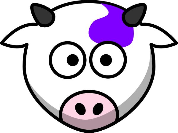 600x448 Purple Cow Clip Art