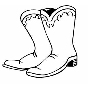 300x300 Cowboy Boots Clipart Black And White Free 7