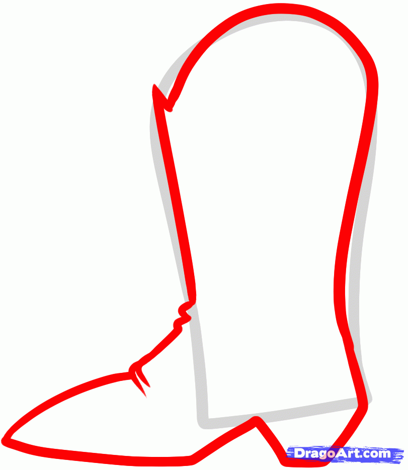 811x934 Cartoon Cowboy Boot