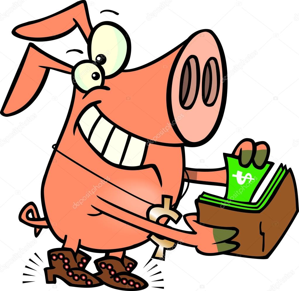 1023x996 Cartoon Rich Pig Stock Vector Ronleishman