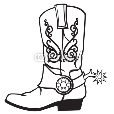 400x400 Drawing Cowboy Boots