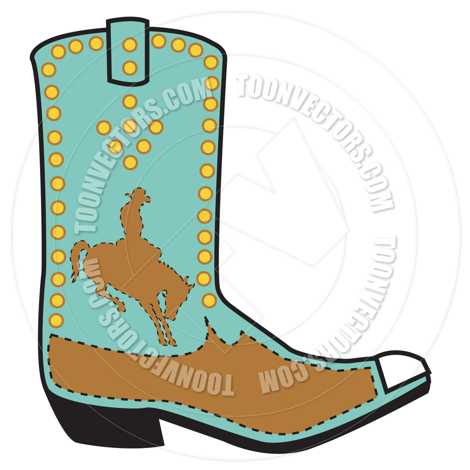940x940 Cartoon Cowboy Boot Vector Illustration By Clip Art Guy Toon
