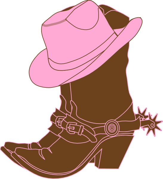 546x600 Lighter Brown Cowgirl Boots Clip Art