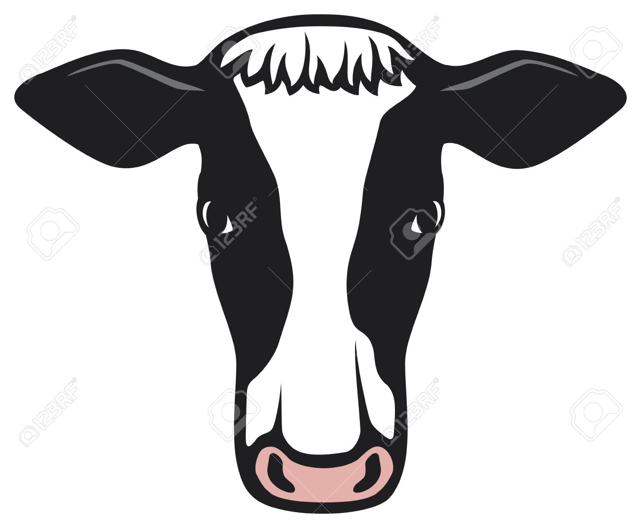 1300x1070 Cow Face Clip Art
