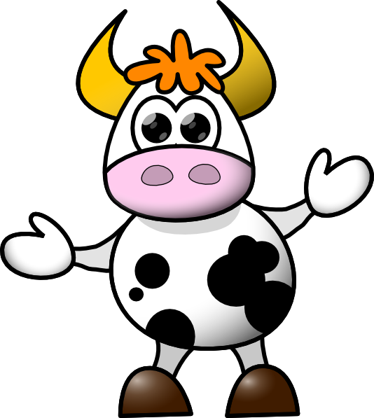 534x597 Cow Clip Art Free Vector 4vector