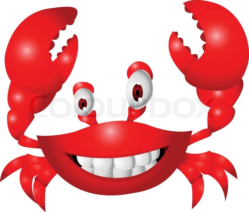 800x683 Funny Crab Cartoon Stock Vector Colourbox