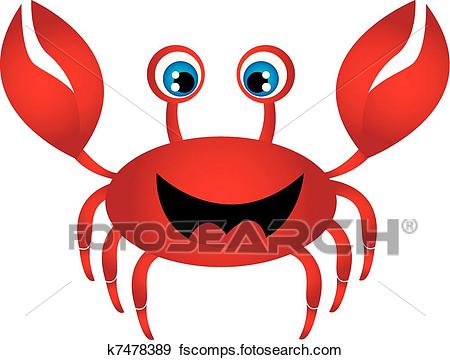 450x360 Clip Art Of Red Crab Cartoon K7478389