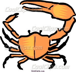 300x283 Cartoon Crab Vector Clip Art