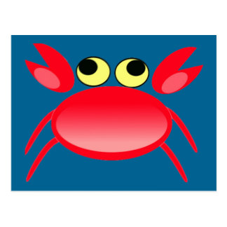 324x324 Red Cartoon Crab Postcards Zazzle