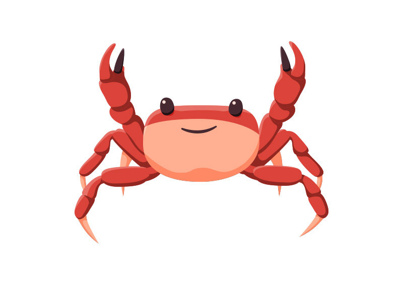 800x566 Cartoon Crab Vector Illustration By Superawesomevectors
