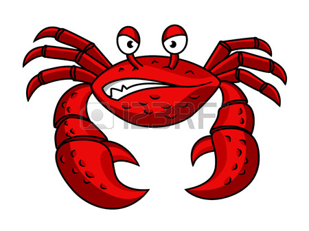 450x336 Angry Crab With Claws In Cartoon Style For Mascot Or Emblem Design