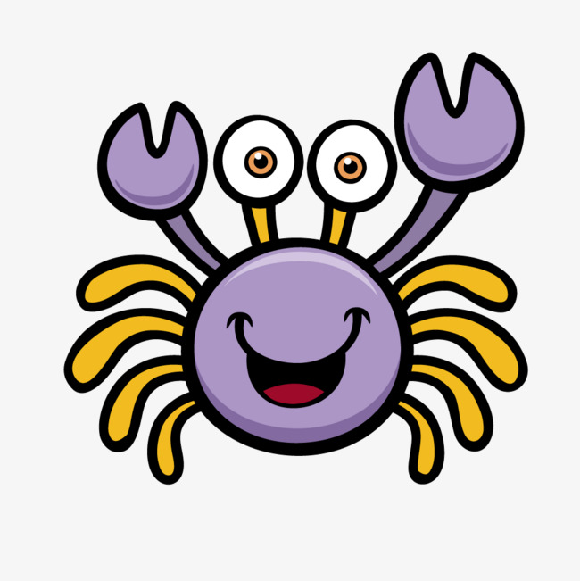 650x651 Purple Cartoon Crab Vector, Crab, Purple, Crab Vector Png Image