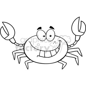 300x300 Royalty Free Funny Crab Cartoon Mascot Character 386567 Vector