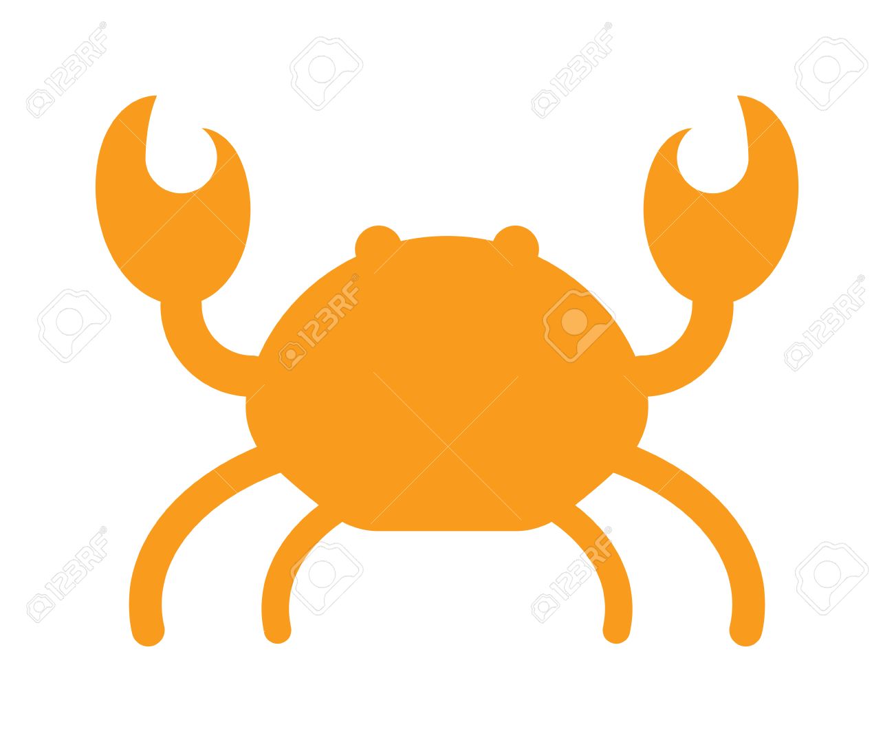 1300x1079 Cartoon Crab Silhouette Funny Vector Illustration. Red Crab