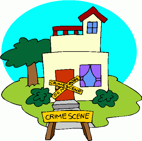 490x487 Cartoon Clipart Crime Scene