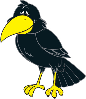 294x338 Cartoon Clipart Crow
