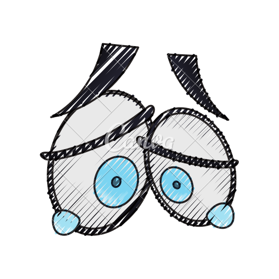 550x550 Crying Cartoon Eyes Expression