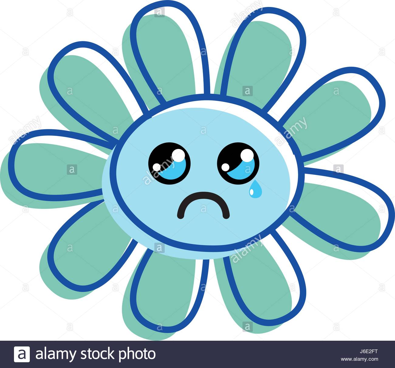 1300x1213 Flower Crying Cheeks And Close Eyes Stock Vector Art