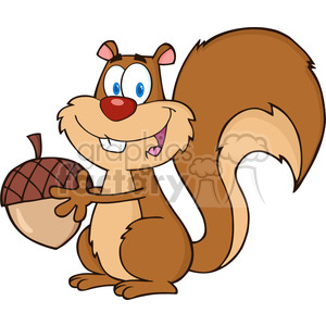 300x300 Royalty Free 6728 Royalty Free Clip Art Cute Squirrel Cartoon