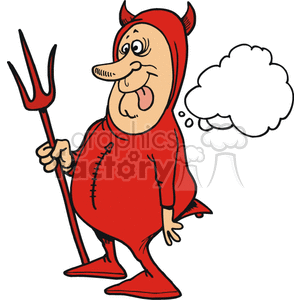 300x300 Royalty Free Cartoon Devil Making Funny Face 155655 Vector Clip