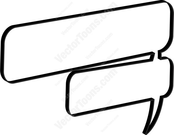 600x466 Double Stacked Speech Balloon Tail Right Cartoon Clipart
