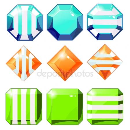 450x450 Cartoon Vector Gems And Diamonds Stock Vector Annetdebar